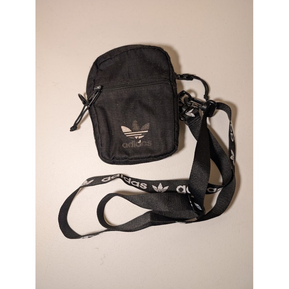 Adidas Trefoil Crossbody Bag – Black, Adjustable Strap - Picture 1 of 3